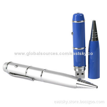 Laser Point Style USB Drive, 64MB to 32GB Flash Memory, Warranty Free for 2 Years